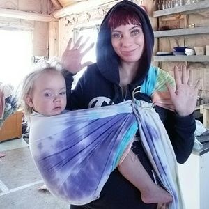 Tye dye ring sling baby carrier